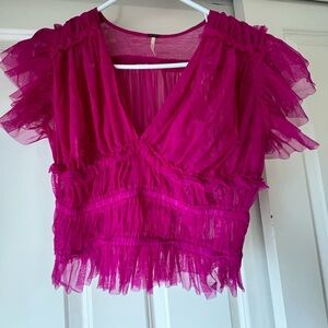 Free People Pink going out top